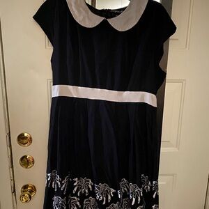 Sourpuss Black Dress with White Collar